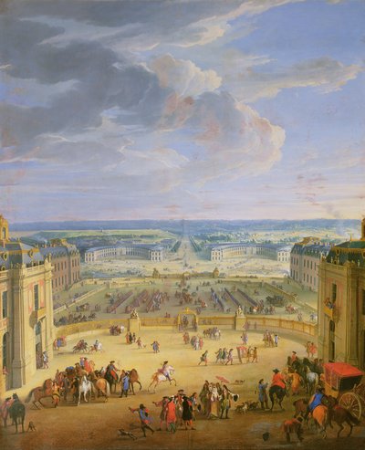 Perspective View from the Chateau of Versailles of the Place d